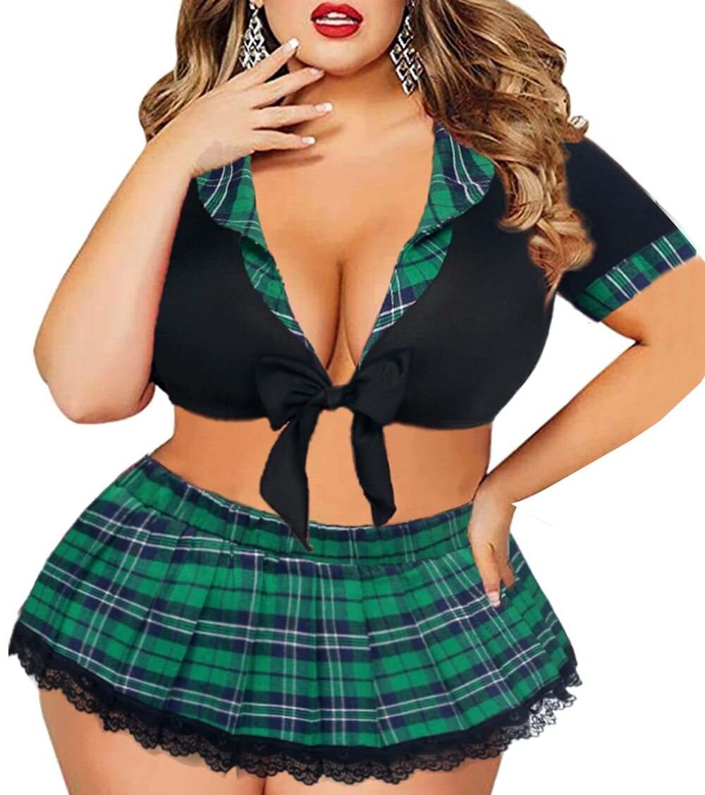 7688 Plus Size Cosplay Lingerie Sexy School Girl Lingerie Sexy Lingerie